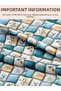 100% Cotton Satin Patchwork Fabric – 300X155 cm – Winter Pattern, Blue and Beige Tones - 8