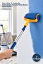 3 Practical Paint Rollers – 1 L Capacity with Non-Drip Inner Tank, Paint Roller with Extension Attachment, Wool Roller
