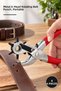 4 Pieces Belt Hole Punch Pliers – Metal 6-Head Rotating Belt Punch, Portable Belt Hole Punch