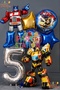 Transformers Bumblebee & Optimus Prime Balloon Set 5 Years Old - 7 Piece Birthday Balloon Set