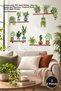 3 Pieces Tropical Plants Wall Sticker – Green Leaf Pvc Wall Decal, Easy Application and Removal, Tropical Plant Decal, Wall Sticker