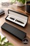 5 black gift pen boxes - stylish black design with sponge interior divider gift presentation pen box pen case