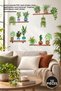 10 Pieces Tropical Plants Wall Sticker – Green Leaf Pvc Wall Decal, Easy Application and Removal, Tropical Plant Decal, Wall Sticker