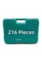 216Pcs Socket Set Socket - Socket - Bit Adapter - 3Pcs Ratchet Handle with Plastic Bag (5690) - 3