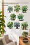 5 Pieces Tropical Plants Wall Sticker – Pvc Wall Decal, Easy Application and Non-Marking Removal, Living Room Bathroom Bedroom Model a Wall Sticker