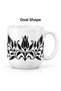 Black Tulip Patterned Porcelain Mug 300 ml Ottoman Motif White Handle Coffee and Tea Cup Gift - 2