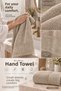 Luxury Patterned Hand and Face Bath Towel 100% Cotton 1 Piece Water Absorbent Odorless Bride's House Mink Color - 2