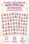 Cute Student Motivational Sticker Set 84 Pieces 2 Sheets – Congratulations, You Succeeded, Keep Going, and Reward Labels