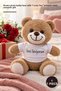 1 Piece Plush Bear - with T-Shirt'I Love You' Printed Brown Soft Plush Gift Teddy Plush Romantic Present