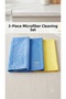 Premium Microfiber Cleaning Set (3) Non-Marking Glass, Kitchen and Dust Cloth