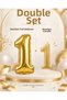 1-20 Years Old Gold Number Foil Balloon and Candle Set 74 cm Birthday Decoration Set - 2