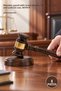 5 Pieces of Judge's Gavels – Wooden with Brass Detail, for Ceremonies and Court Use, Gavel Judge Mallet W393A