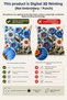 Decorative Floral Cushion Cover 43X43 cm Punch Look 3D Digital Printed Single Sofa Cushion Cover - Blue Spring - 6
