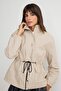 Ecru Plaid Regular Pattern Quilted Coat Twoaw27Mo00118 - 2