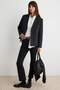 Anthracite Striped Self-Tie Blazer Jacket Twoaw27Bc00023 - 3