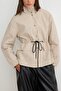 Ecru Plaid Regular Pattern Quilted Coat Twoaw27Mo00118 - 4