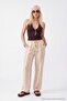 Lila-Çok Renkli Dar Kalıp Beli Lastikli Renkli Çizgili Wide Leg/Geniş Paça Pantolon TWOSS26PL00154 - 5