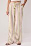 Lila-Çok Renkli Dar Kalıp Beli Lastikli Renkli Çizgili Wide Leg/Geniş Paça Pantolon TWOSS26PL00154 - 9