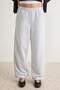 Gray Melange Elastic Waist Basic Jogger Drawstring Knitted Sweatpants Twoaw26Ea00016 - 5