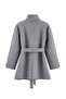 Anthracite Trendyol Studio Stand Collar Handmade High Wool Content Oversize Midi Coat Twoaw27Kb00052 - 4