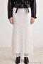 Ecru Skater Lace Midi Stretchy Knitted Skirt Twoss25Et00149 - 3