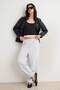 Gray Melange Elastic Waist Basic Jogger Drawstring Knitted Sweatpants Twoaw26Ea00016 - 2