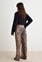 Kahverengi Bambi Desenli Yüksek Bel Baggy Jeans TWOAW27JE00263 - 4