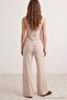 Stone Button Accessory Zero Sleeve Top Pants Knitted Bottom - Top Set Twoaw26Au00083 - 2