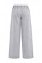 Gray Melange Wide Leg Stripe Detailed Elastic Waist Knitted Sweatpants Twoaw27Ea00031 - 4