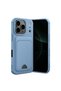 Apple iPhone 17 Pro Kelvin Silicone with Business Card Holder - Blue
