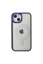 Apple iphone 15 pro case room magnetic safe silicone - navy blue - 2