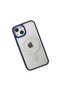 Apple iphone 15 pro case room magnetic safe silicone - navy blue - 3