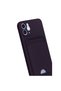 Apple iPhone 12 Case Kelvin Silicone with Business Card Holder - Deep Purple - 3