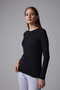 Women's Crew Neck Long Sleeve Basic T-Shirt Set of 2 - 7