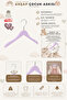 Wooden Ksç 3-7 Years Old 30cm Children's Hanger Lila Color 32 Pieces