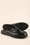 Men's Genuine Leather Groom Dowry House Slippers Mik.66 Black - 2