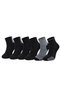 6-Piece Black-Grey Men's Sports Cotton Seamless Flexible Patterned Towel Sole Booties Socks - Premium - 2