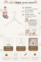 Wooden Ksç 3-7 Years Old 30cm Children's Hanger White Color 32 Pieces