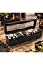 Watch Box Set of 5 with Black Patent Leather and Glass Cover - 2