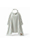 Muslin Nursing Cover and Stroller Cover 90X110 Cm, 4 Layers 100% Cotton with Tassels Blue Striped - 6