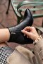 Asper Black Leather Heeled Daily Use Women's Boots - 2