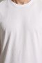 Slim Fit White Crew Neck 100% Cotton Breathable T-Shirt - 8