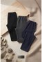 Women's 3 Color Cotton Thermal Leggings - Unisex / Black Anthracite Navy Blue Thermal Underwear - 3
