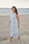 Women's Crinkle Black Striped Rope Strap Dress - 3