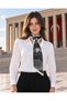 Choose Your Style Ebediyet – Black and White Republic Ataturk Themed Tie / Scarf / Foulard 85X25Cm