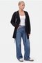 Women's Rune Soft Textured Lace-Up Black Long Cardigan - 2
