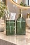 Bodrum 2Nd Glass Liquid Soap Dispenser & Glass Toothbrush Holder Green |   Decorative Bathroom Accessory Bathroom Organizer Home Hotel Premium Glass Bathroom Organizer Decorative Stylish Gift Glass Home Decor Luxury Bathroom