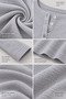 Women's Top with Stretchy Fabric and Button Detail, Melange Light Gray (Not Crop Length, It's a Regular Fit) - 7