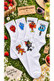 6-Piece Cute Character Fire & Water Cotton College Socks