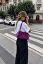 Women's Andrea Drawstring Suede Bag Purple 1709